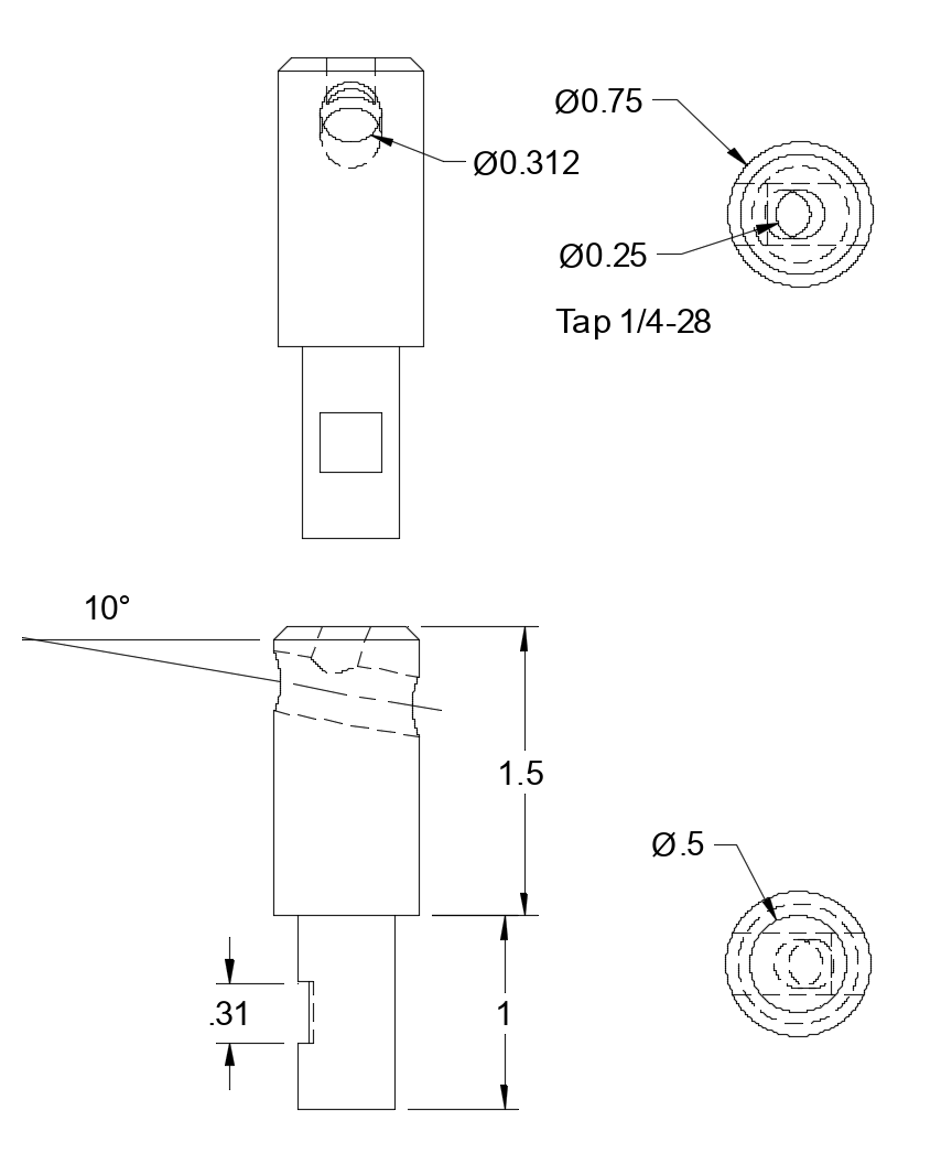 Plans for the toolholder